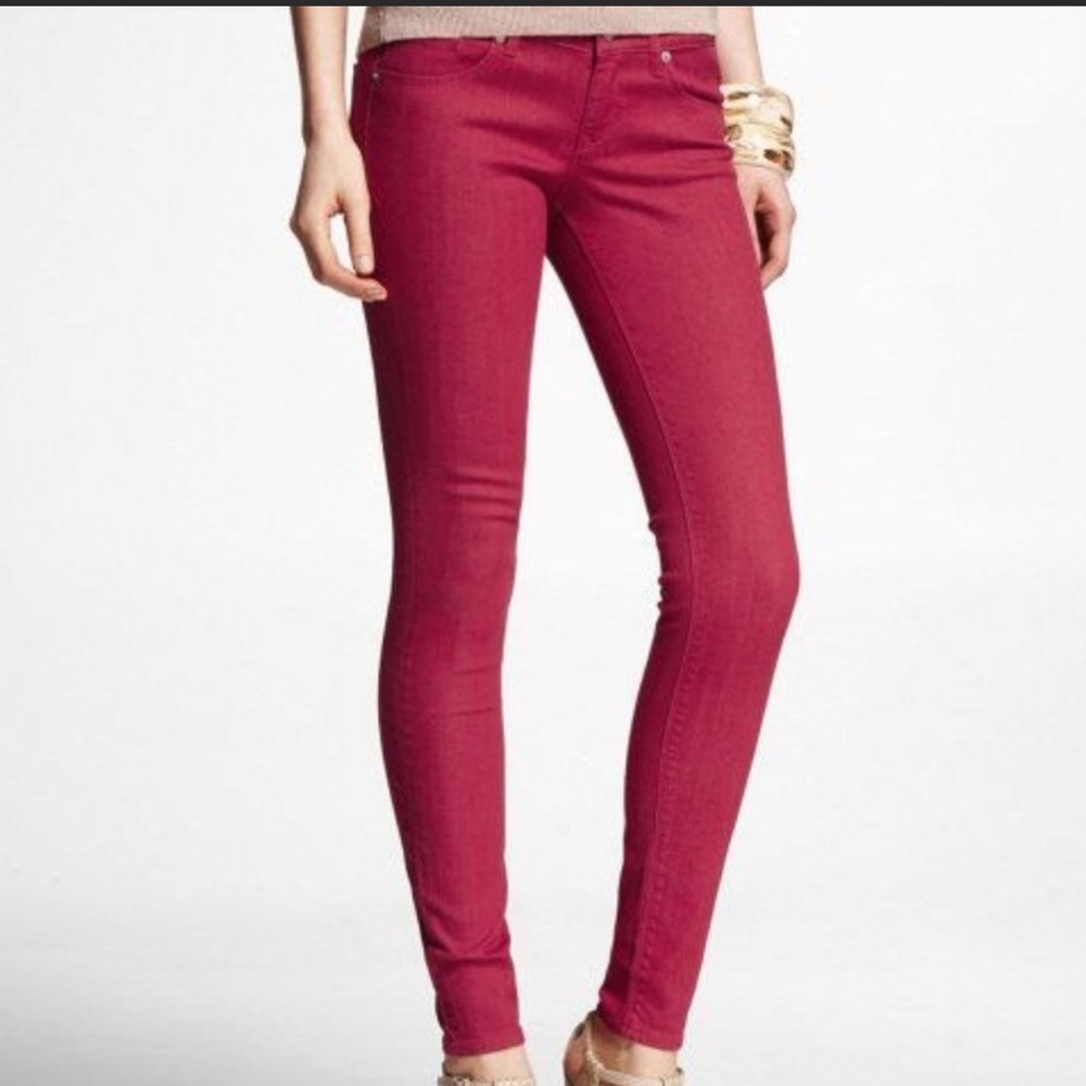 Express Red Legging Jeans